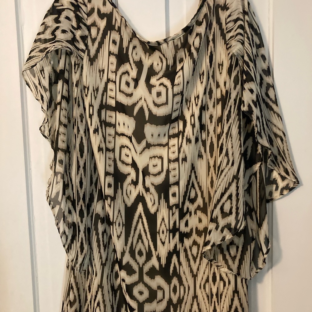 Auditions tan print dress